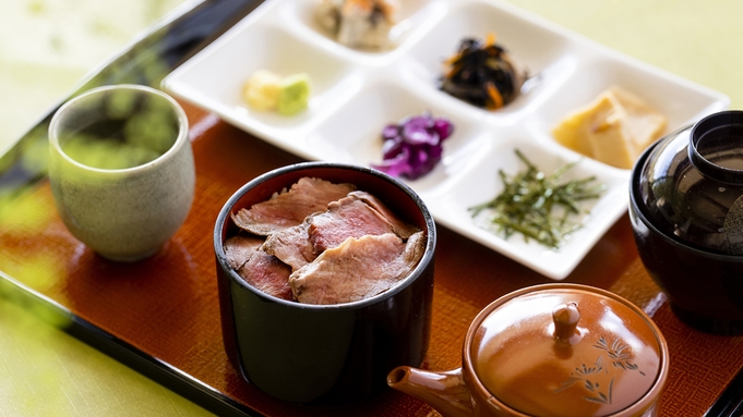 ■常陸牛ひつまぶし朝食■上質な脂が口いっぱいに広がる〜！シメはさっぱり出汁茶漬けで♪